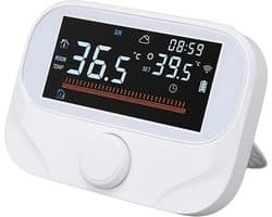 Slimme Thermostaat - Verwarming Controller - Energie Besparen - Afstandsbediening Via App - 118x86x24mm - Wit