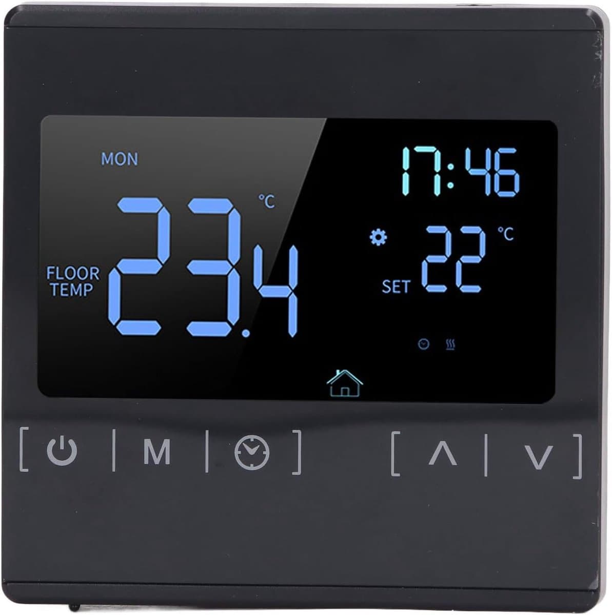 Digitale Thermostaat - Slimme Regelaar - Verwarming Instellen - App Bediening - AC85-250V - Zwart — afbeelding 1
