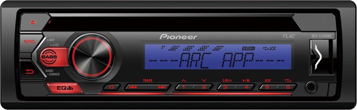 Pioneer DEH-S120UBB – 1-DIN autoradio met CD-speler, USB & AUX – 5-bands equalizer – 4×50 W — afbeelding 1