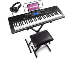 Complete keyboard set - MAX Rhapsody61 met 61 toetsen - Inclusief bankje, standaard en koptelefoon