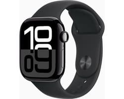 Apple Watch Series 10 - Wifi + 4G - 46mm - Zwarte Aluminium Case met Zwart Sportbandje - S/M