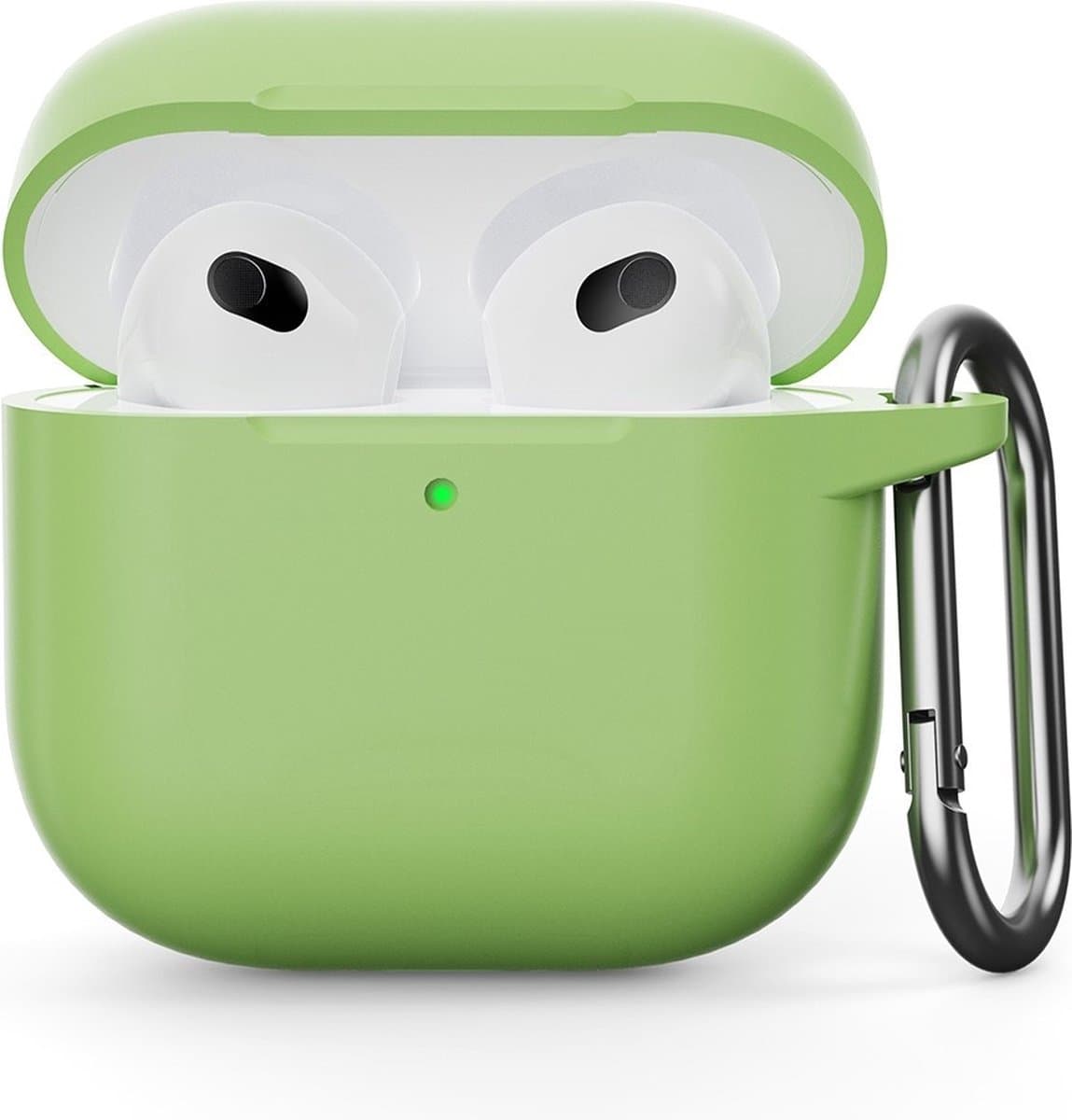 Coverup Hoesje - Geschikt voor AirPods 5 / 4 Hoesje - Coverup Siliconen AirPods Case met Sleutelhanger - Groen — afbeelding 1
