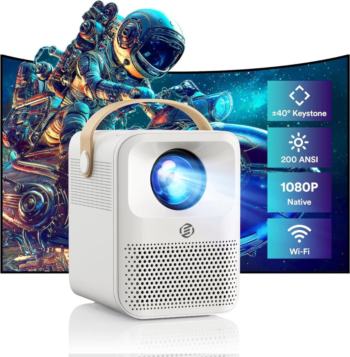 Equivera Mini Beamer - Draagbare Beamer - Beamer - Mini Beamer Projector - Projector - Mini Projector — afbeelding 1