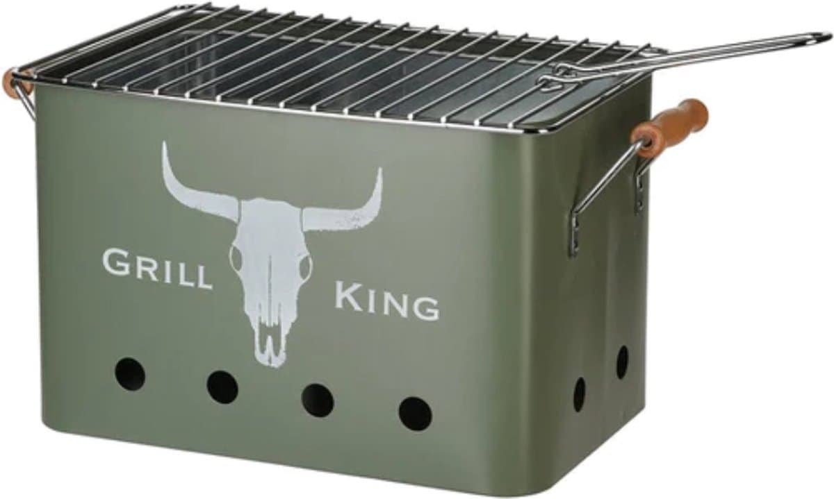 bbq -tafelmodel - barbecue - 32*20*20 army green — afbeelding 1