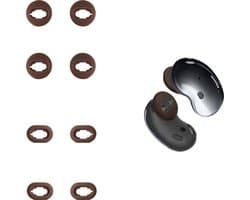 kwmobile anti-slip dopjes voor oordoppen - geschikt voor Samsung Galaxy Buds Live - Set van 8 - Van silicone in bruin