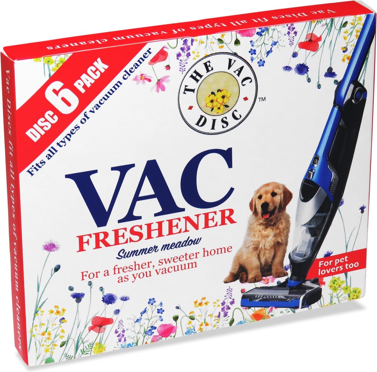 6x 'Summer Meadow' stofzuiger verfrisser geur schijven - ook voor dierenliefhebbers - geurstaafjes alternatief — afbeelding 1