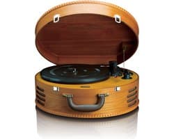 Classic Phono Retro Platenspeler - Vinyl Koffer met 2 ingebouwde Speakers - TT-34 - Bruin