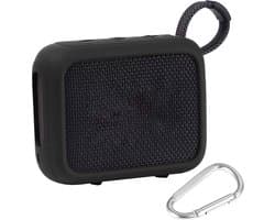 Beschermhoes geschikt voor JBL Go 4 Bluetooth Speaker - Meerdere Kleuren - Schokbestendig - Krasbestendig - Siliconen - Hoesje - Case - Bescherming - Zwart
