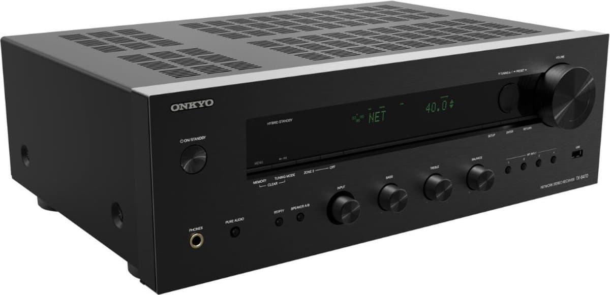 Onkyo TX-8470 netwerk stereo receiver met DAB+ en FM RDS radio — afbeelding 1