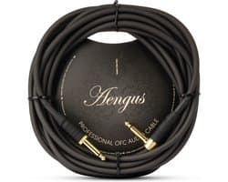 Áengus Gitaarkabel UltraFlex Instrumentkabel - 6.35mm mono jack plug haaks/recht - 5 meter