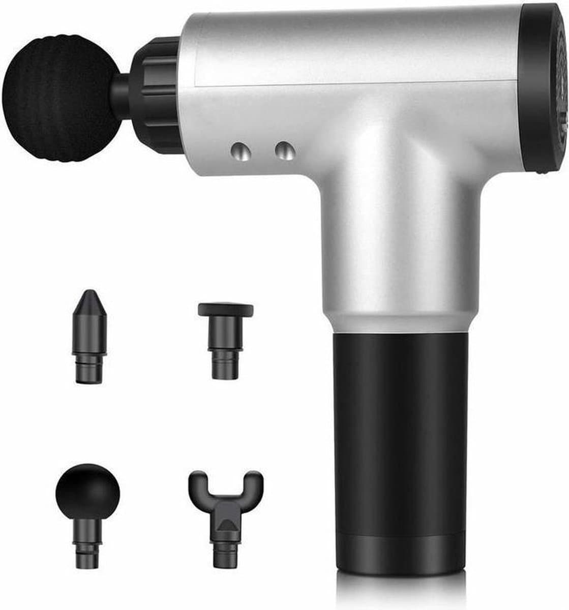 Zilveren massage gun - 6 Standen — afbeelding 1