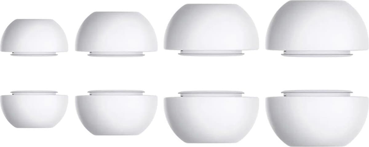 Ibley ComfortFit Siliconen oortips voor Apple AirPods Pro 2 wit - Siliconen Earplug - XS/S/M/L formaat - 4 paar - 4 maten — afbeelding 1