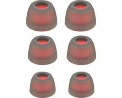 Somstyle Vervangende Oordopjes Geschikt Voor JBL Tune 230 NC TWS / T230NC - Siliconen - 6 Stuks ( S, M & L) - Zwart / Oranje