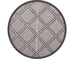 vidaXL - Buitenkleed - ARAKIL - Ø - 120 - cm - polypropeen - bruin