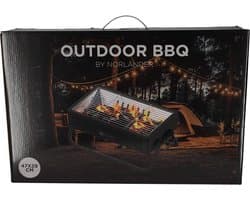 Norlander Outdoor BBQ met grill - 56 x 20 x 20 cm - Zwart