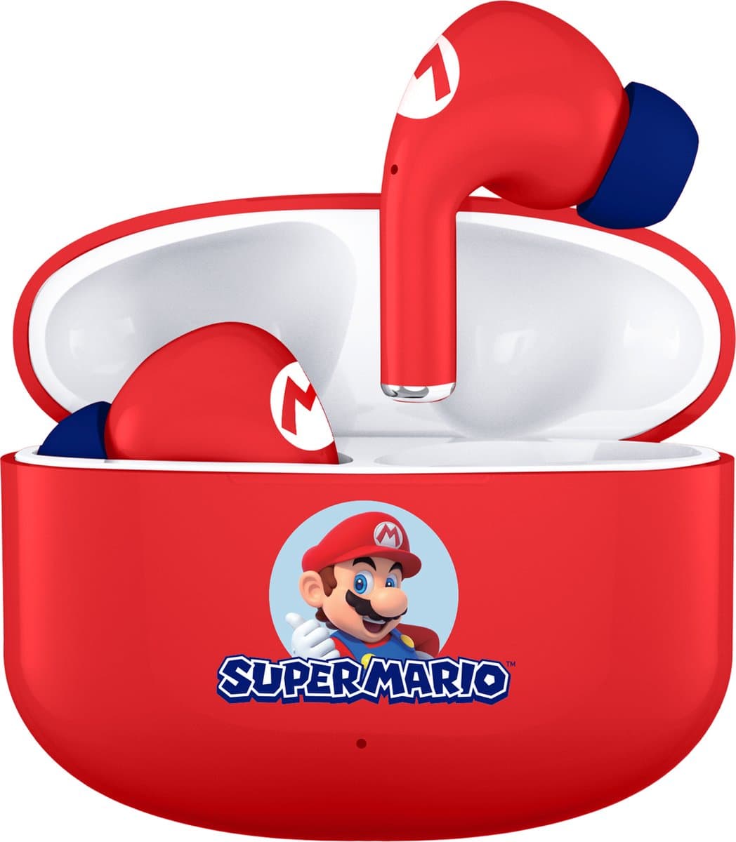Super Mario - draadloze oordopjes - met oplaadcase - touch control - extra eartips - TWS earpods bluetooth — afbeelding 1
