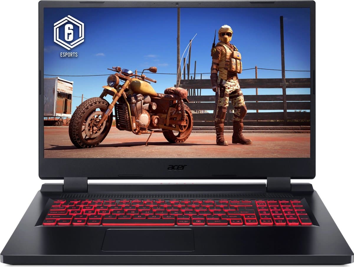 Acer Nitro 5 AN517-55-53ZU Intel® Core™ i5 i5-12500H Laptop 43,9 cm (17.3") Full HD 16 GB DDR4-SDRAM 512 GB SSD NVIDIA GeForce RTX 3050 Wi-Fi 6 (802.11ax) Windows 11 Home Zwart — afbeelding 1