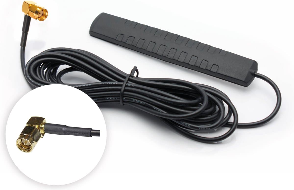 Caliber DAB Antenne - Passieve digitale antenne - DAB+ Antenne - SMA Male Plug - 3M Kabel - Merk onafhankelijk (ANT742P-DAB) — afbeelding 1