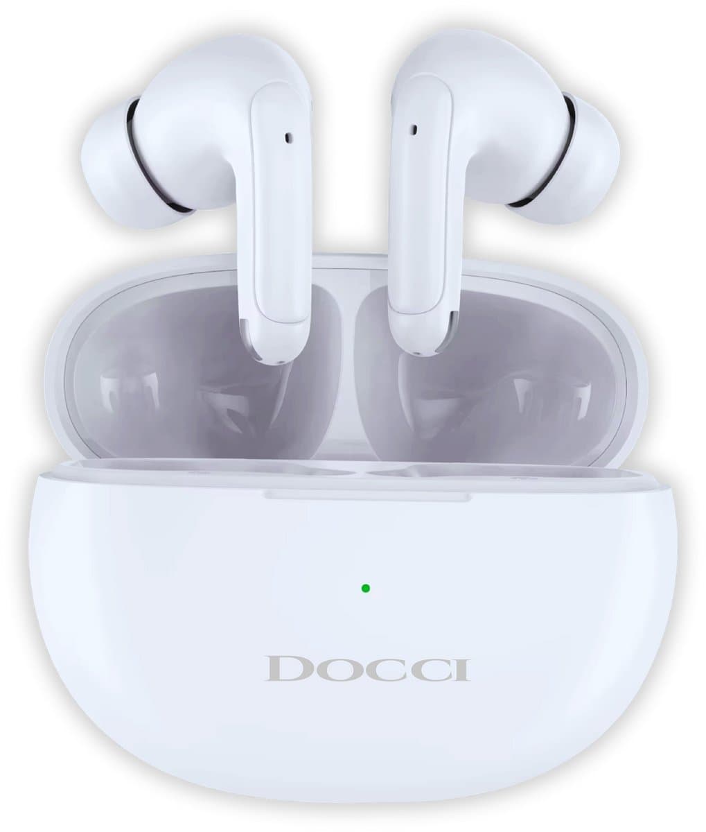 Docci ANC Oordopjes - Actieve Ruisonderdrukking - Bluetooth Earpods - Wit — afbeelding 1