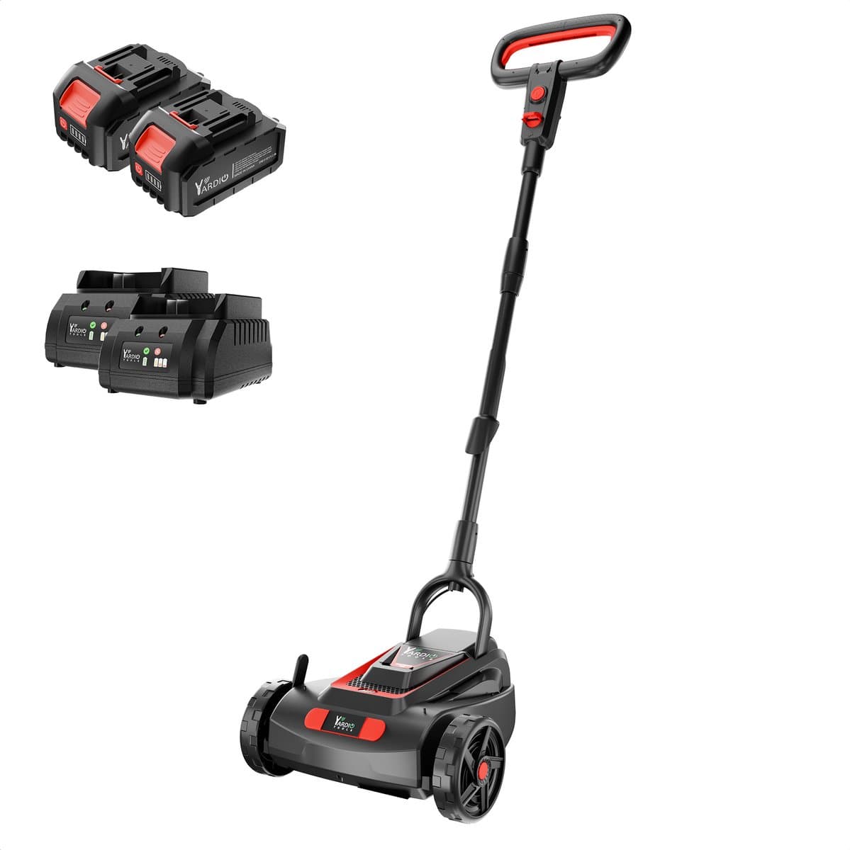 YARDIO Tools® - Grasmaaier Elektrisch - Grasmaaier Accu - Handmaaier - 220mm maaibreedte - 21v incl. 2x 4.0a Accu en Snellader - tot 100m2 - EasyMow 220 - EasyMow220-2x-4.0aBAT — afbeelding 1