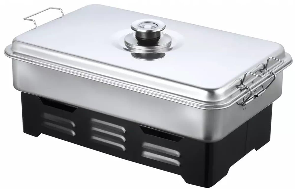 Kinghoff Balkon Roker met Thermometer - RVS, Compact en Draagbaar - Ideaal voor Vis, Kip en Vlees - Barbecue Roker - BBQ Smoker — afbeelding 1