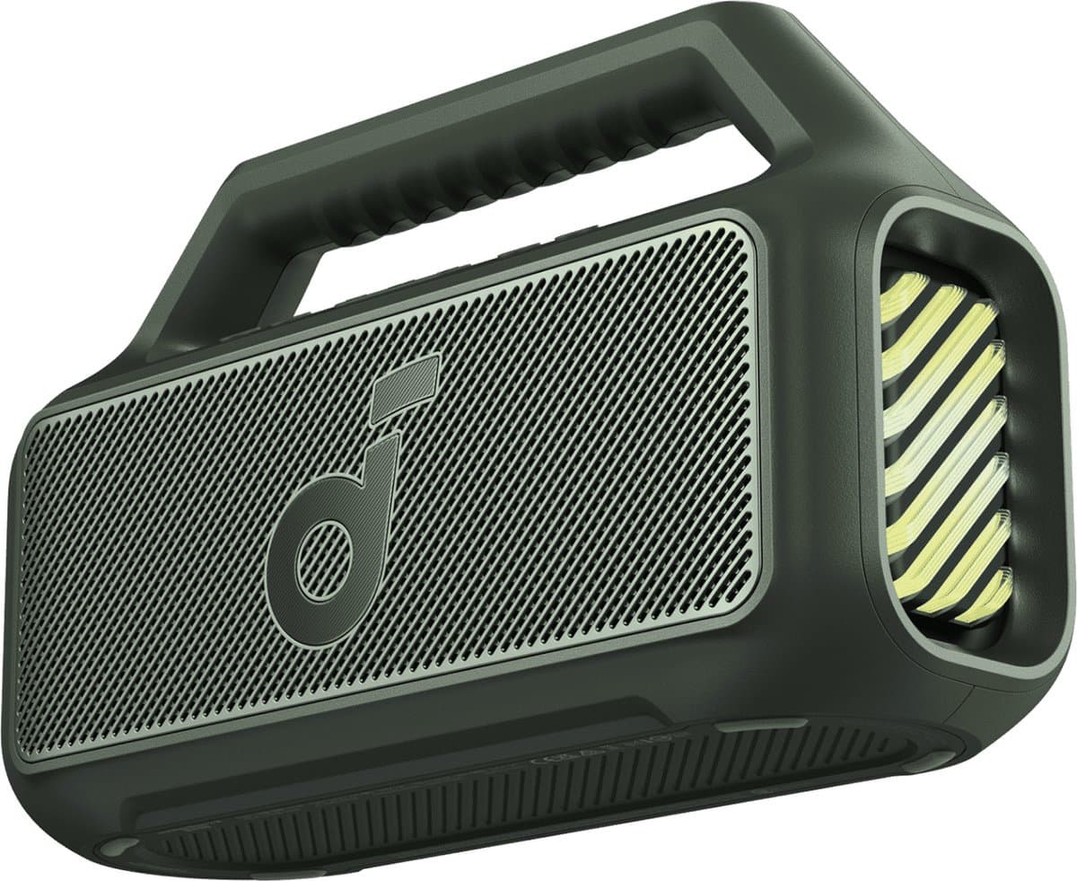 soundcore Boom 2 Outdoor Speaker, 80W, Subwoofer, BassUp 2.0, 24H Playtime, IPX7 Waterproof, Floatable, RGB Lights, USB-C, Custom EQ, Bluetooth 5.3, Portable For Outdoors, Camping, Beach, and Backyard-Groen — afbeelding 1