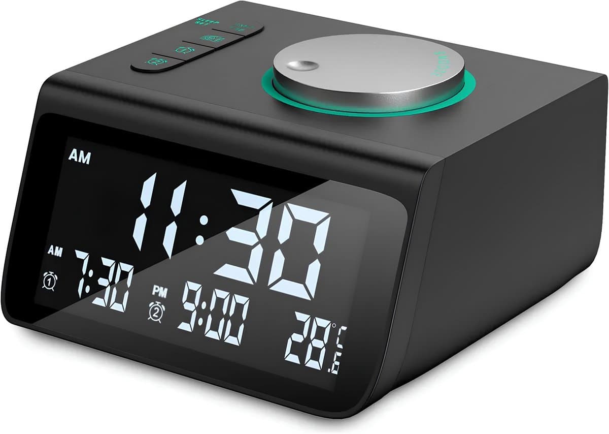 Digitale Wekkerradio - Wekkers digitaal - Klokradio - Voor kinderen & Volwassenen - Dimbaar - Dubbel alarm — afbeelding 1