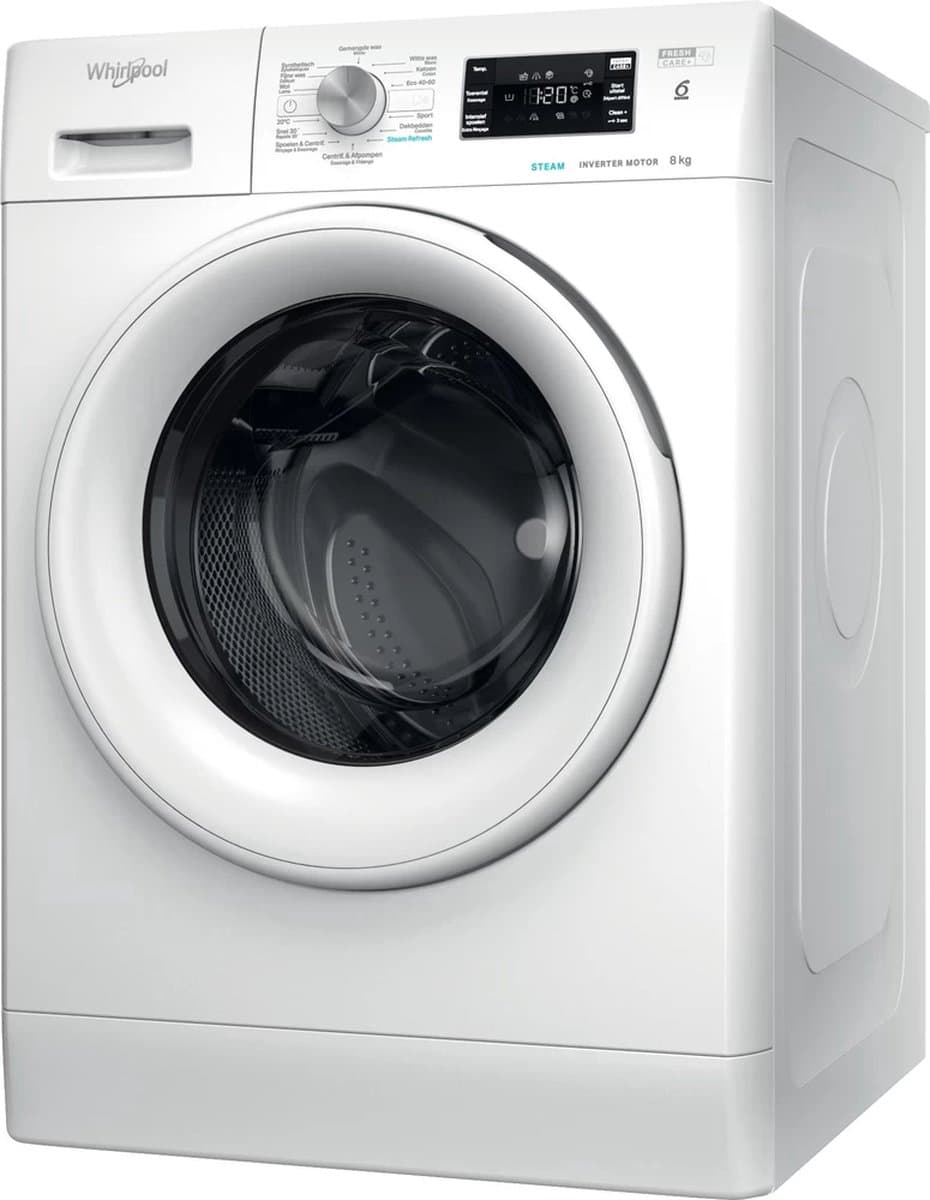 Whirlpool FFBBE 8458 WEV wasmachine Voorlader 8 kg 1400 RPM Wit — afbeelding 1