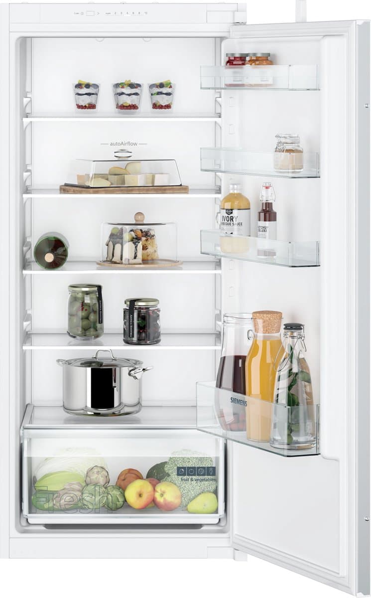 Siemens KI41RNSE0 - iQ100 - Inbouwkoelkast -122.1 cm x 54.1 cm - Sleepdeur - Led verlichting - superKoelen: snel koelen van verse producten — afbeelding 1