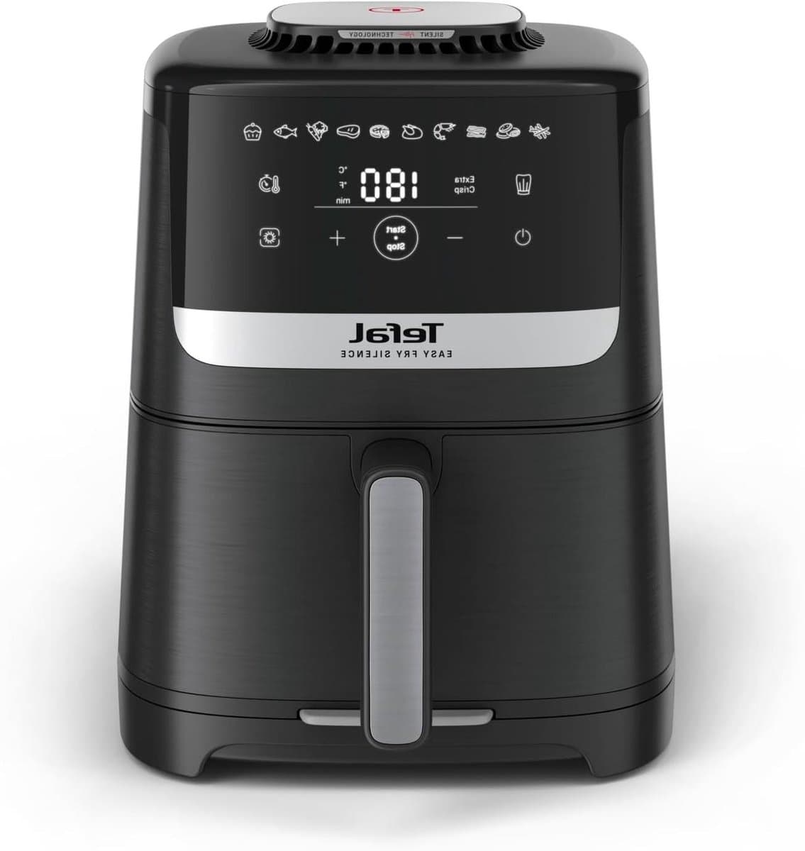 Stille Airfryer - Heteluchtfriteuse - Gezond Koken - Fluisterstille Werking - 5 Liter - Zwart — afbeelding 1