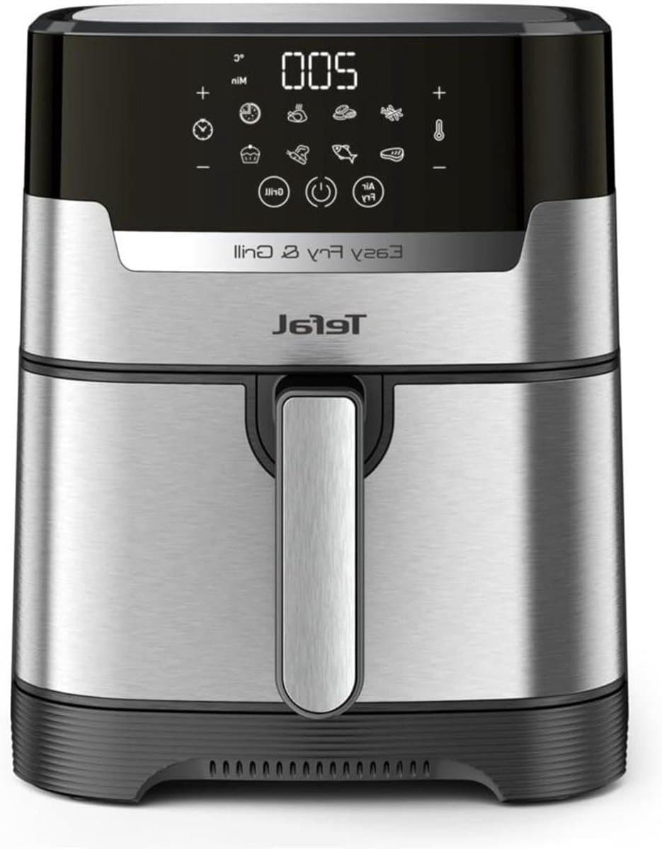 Heteluchtfriteuse Grill - Airfryer Frituurpan - Gezond Koken - 2-in-1 Technologie - 42 Liter - Zwart — afbeelding 1