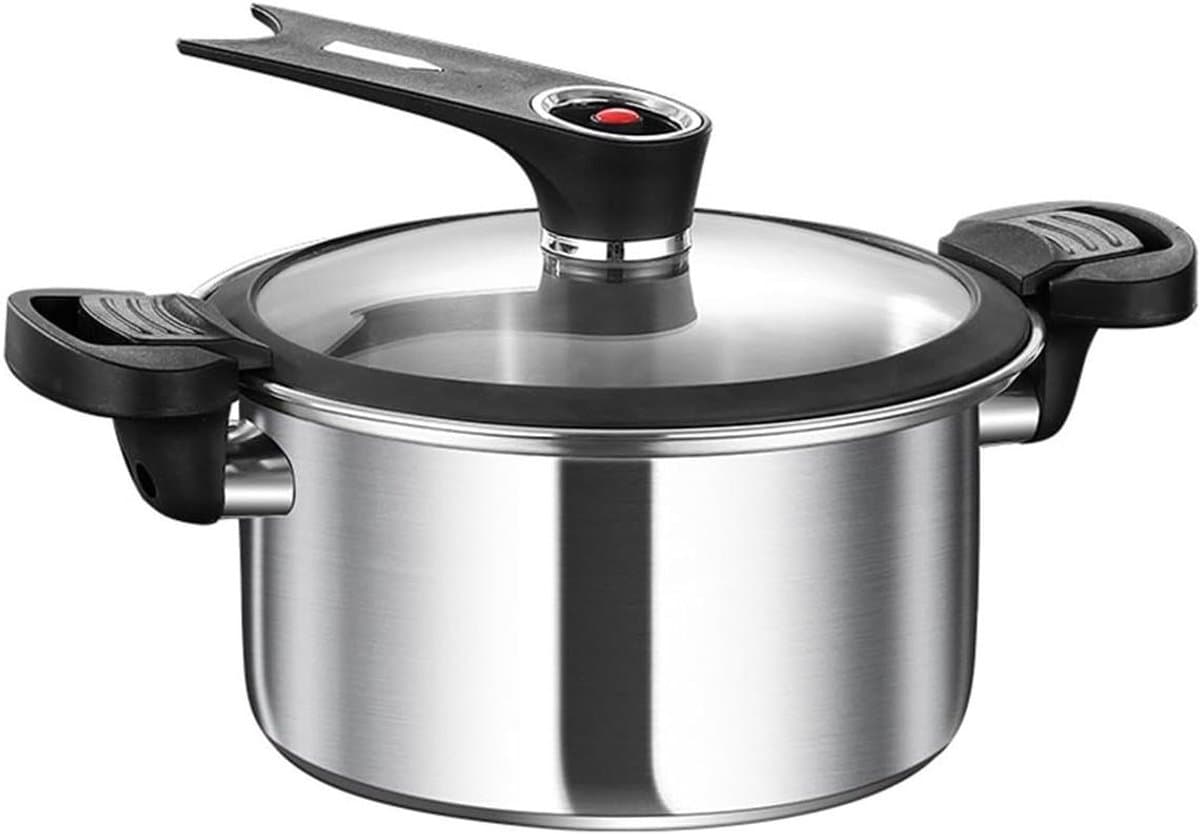 Druk Slow Cooker - Multicooker Pot - Snelle Maaltijden - Antiaanbaklaag - 3.5 Liter - Groen en Rood — afbeelding 1