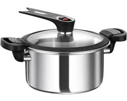 Druk Slow Cooker - Multicooker Pot - Snelle Maaltijden - Antiaanbaklaag - 3.5 Liter - Groen en Rood