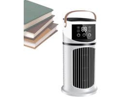 Draagbare airconditioningsventilator, luchtreiniger met ledlicht en 9 snelheden voor studie, slapen, vergaderingen en lezen