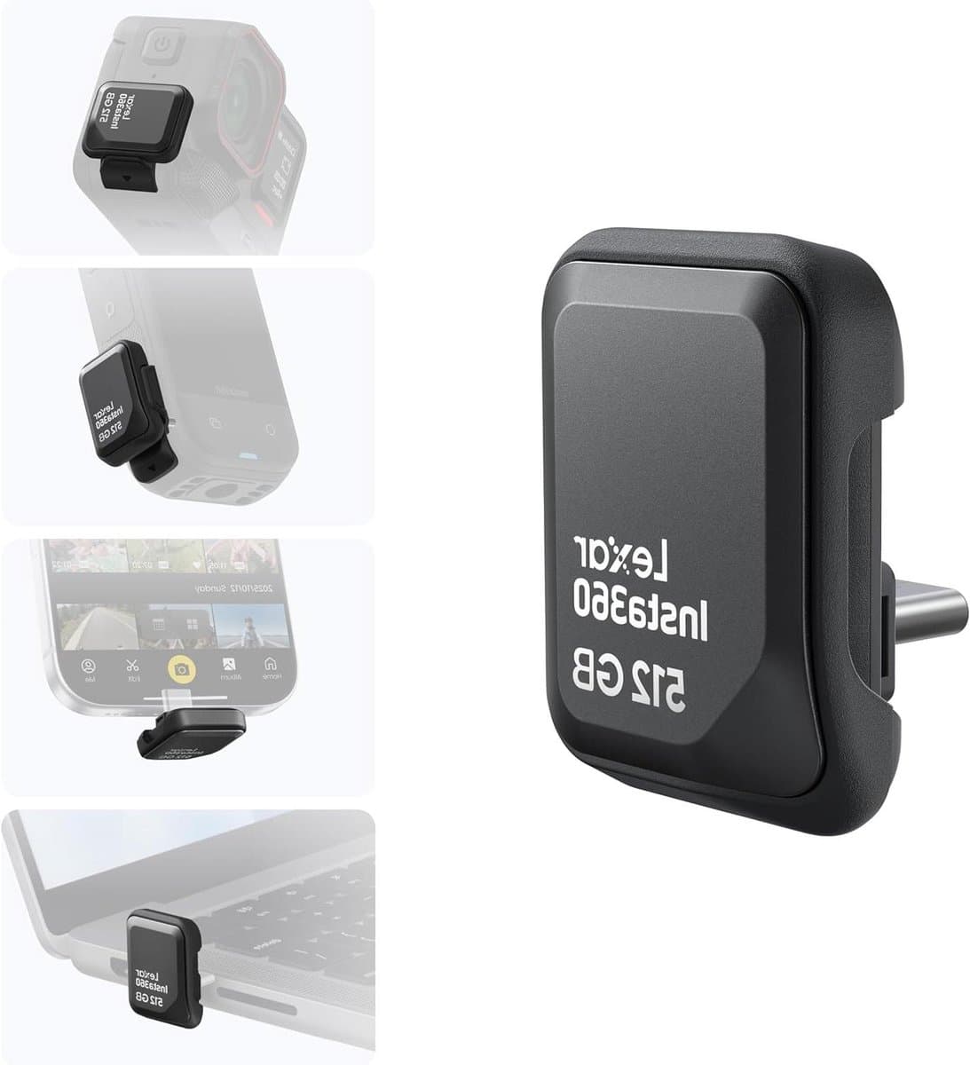 Draagbare SSD - Externe Opslag - Bestanden Overzetten - Compact Model - 512GB - Zwart — afbeelding 1