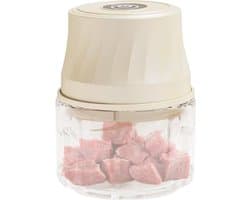 Mini Keukenmachine - Voedsel Hakker - Snel Ingrediënten Snijden - Draadloos USB Oplaadbaar - 350ml Capaciteit - Crèmekleurig