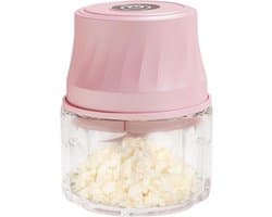 Mini Keukenmachine - Elektrische Hakker - Snel Ingrediënten Snijden - Eénknopsbediening - 350ml Capaciteit - Roze