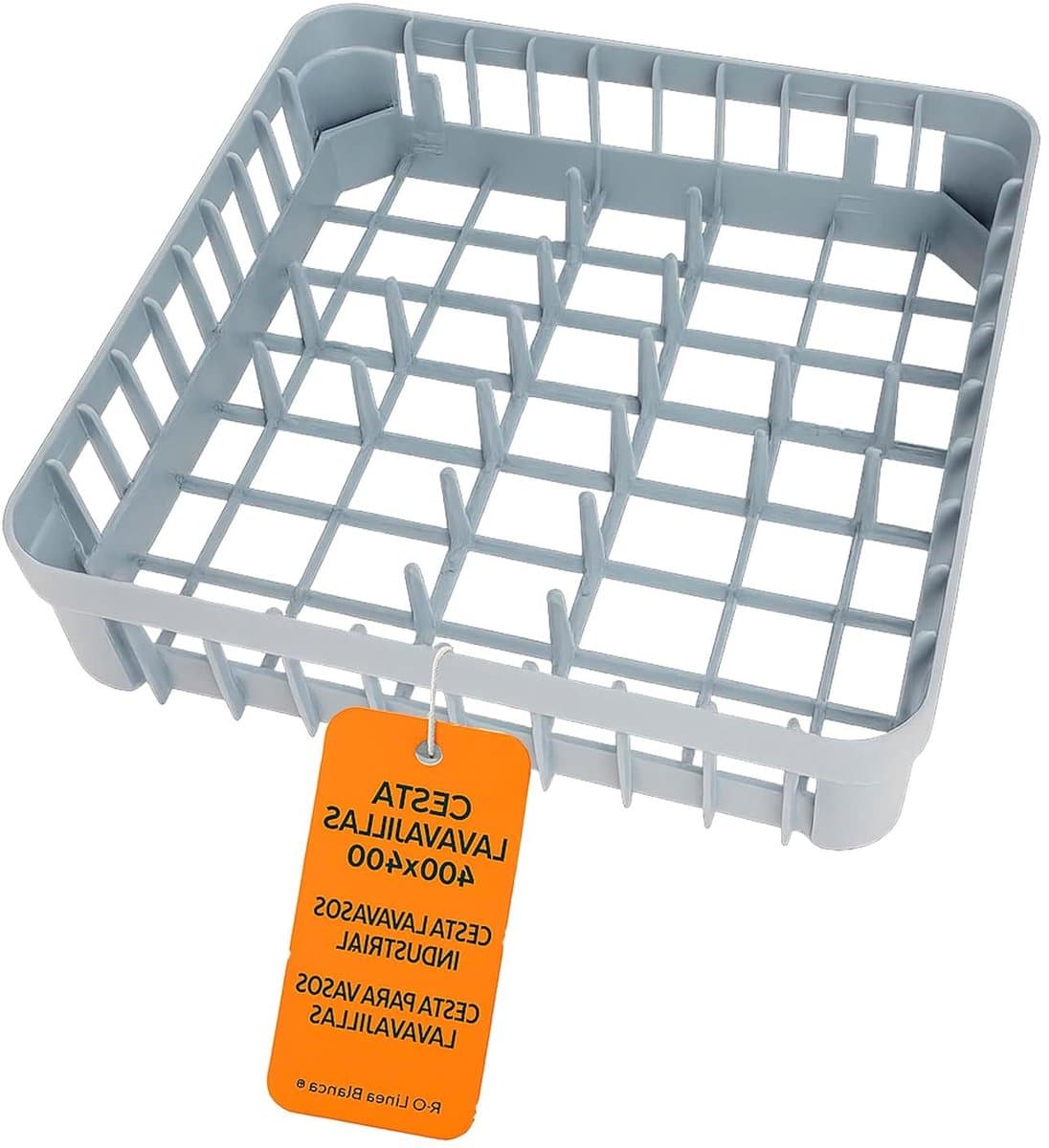 Vaatwasmand voor glazen - Glazenkorf Vaatwasser - Vaat Reinigen - 40 Houders - 400 x 400 x 110 mm - Grijs — afbeelding 1