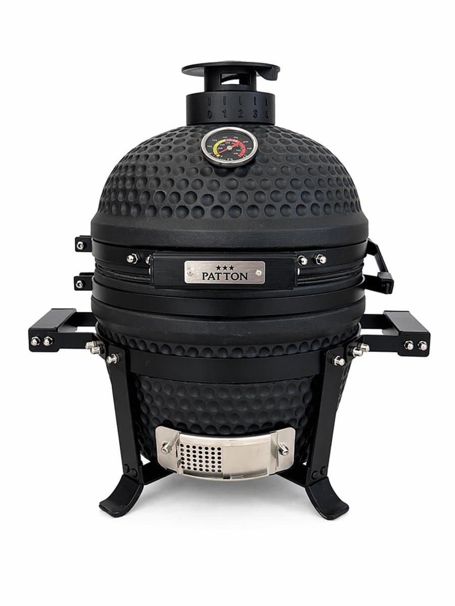 Patton Premium Mini 13" Kamado - Rooster Ø27 cm - Matzwart — afbeelding 1