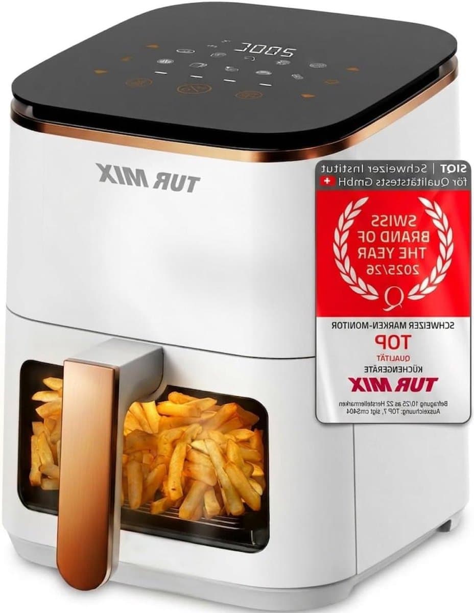 Heteluchtfriteuse - Airfryer - Gezond Koken - Transparant Venster - 3.5 Liter - Wit — afbeelding 1