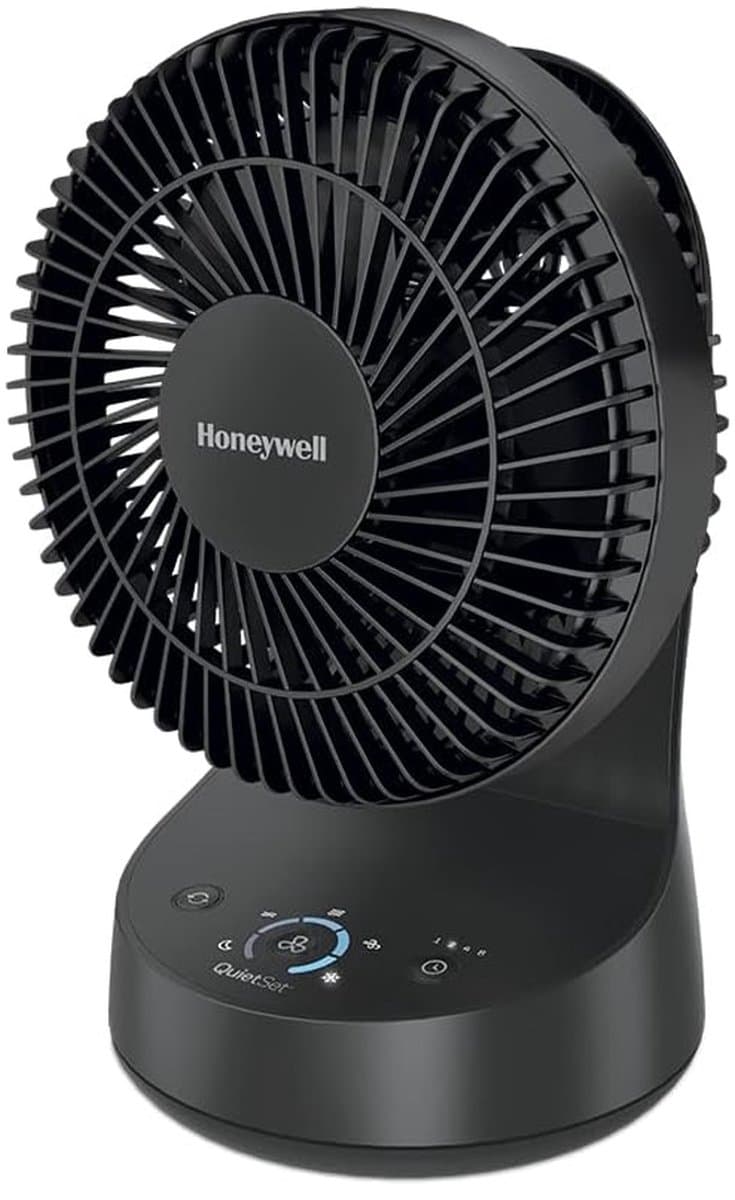 Tafelventilator stil – oscillerende bureauventilator met 5 snelheden en timer – zwart — afbeelding 1