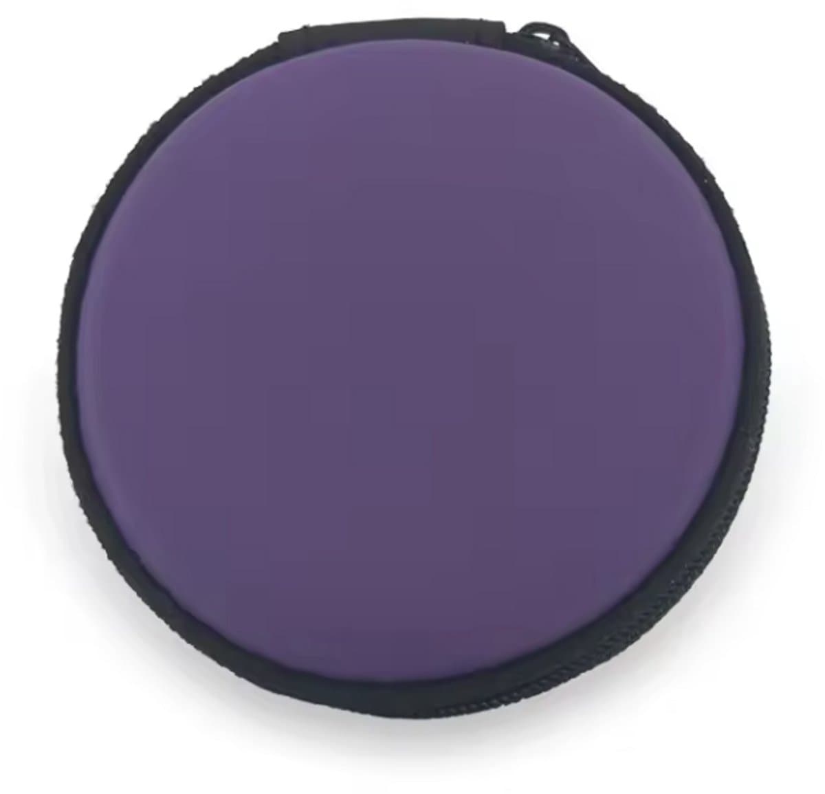 Paarse Kabeltasje - Rond oberghoesje voor kabels - Oortjes opbergen - Reistasje -Kabel tasje - Roze/Paars - Soft met rits - 8CM - CHPN — afbeelding 1