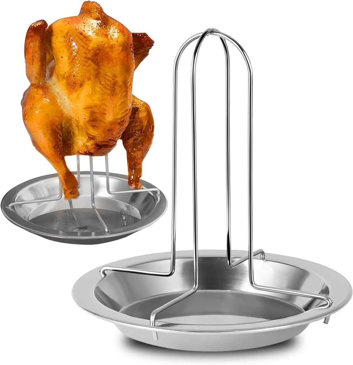 Stainless Steel Kippenhouder voor de Grill - Ideaal voor Oven en BBQ - Duurzaam en Handig Grillaccessoire — afbeelding 1