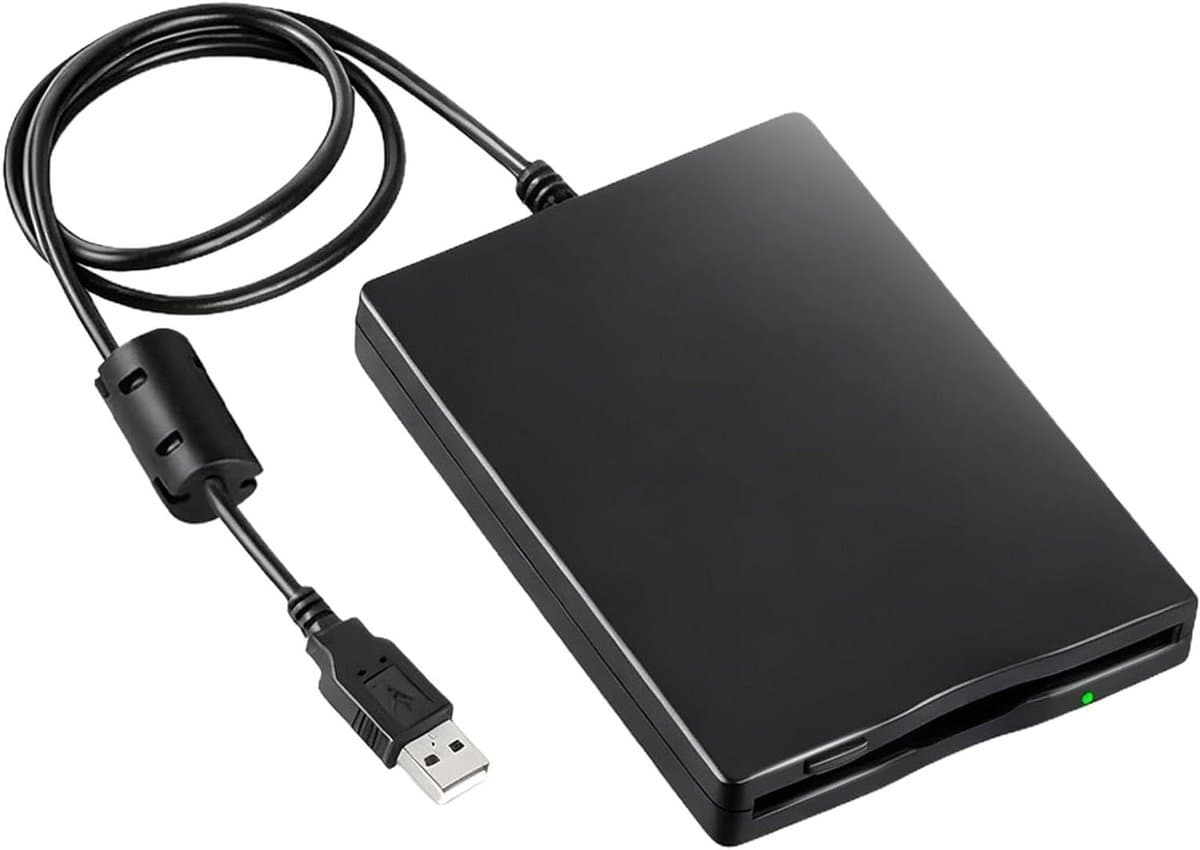 Externe Floppy Drive - USB FDD - Data Archiveren - Plug and Play - 3.5 inch - Zwart — afbeelding 1