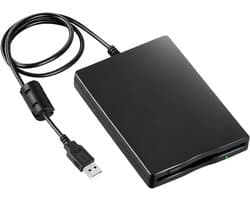 Externe Floppy Drive - USB FDD - Data Archiveren - Plug and Play - 3.5 inch - Zwart