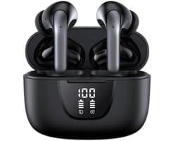 GELLDG Bluetooth-koptelefoon - Draadloze In-Ear Hoofdtelefoon - Speeltijd met LED-display, HiFi Stereo Geluid, IPX7 Waterdicht - Geschikt voor Sport en Dagelijks Gebruik - Kunststof