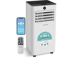 SereneLife Mobiele Airco - 9000 BTU - Portable Air Conditioner met WiFi - 3-in-1 Airconditioner met Afstandsbediening - Inclusief Raamafdichting