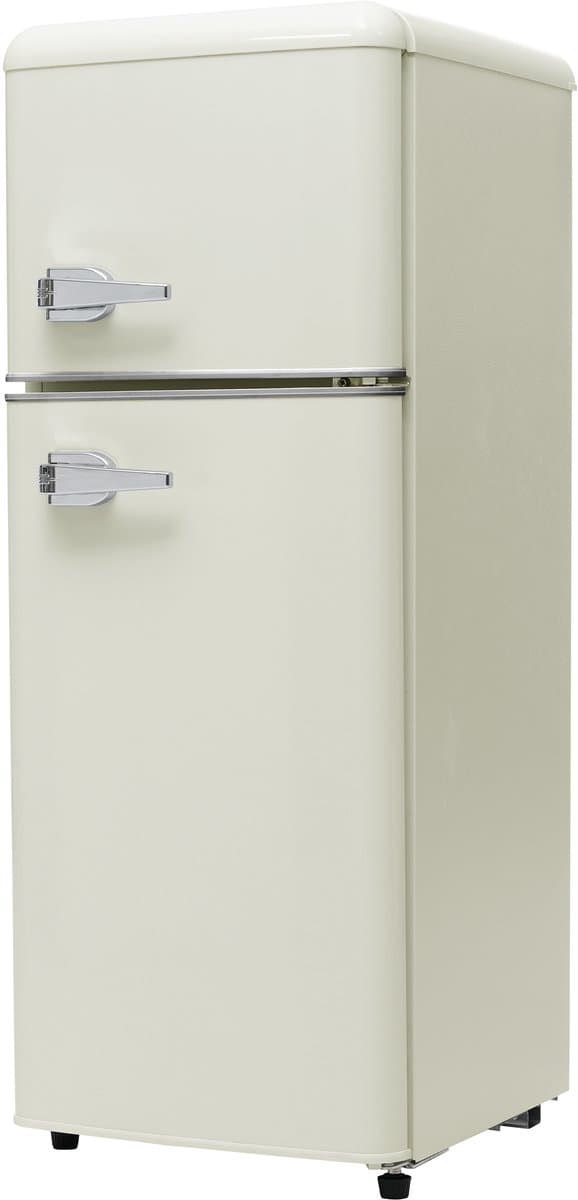 Retro Koelkast - Koel-Vriescombinatie - Twee Deuren - Verstelbare Temperatuur - 92 Liter Inhoud - Voor Woonkamer en Kantoor - 105,5x41x45,5 cm — afbeelding 1