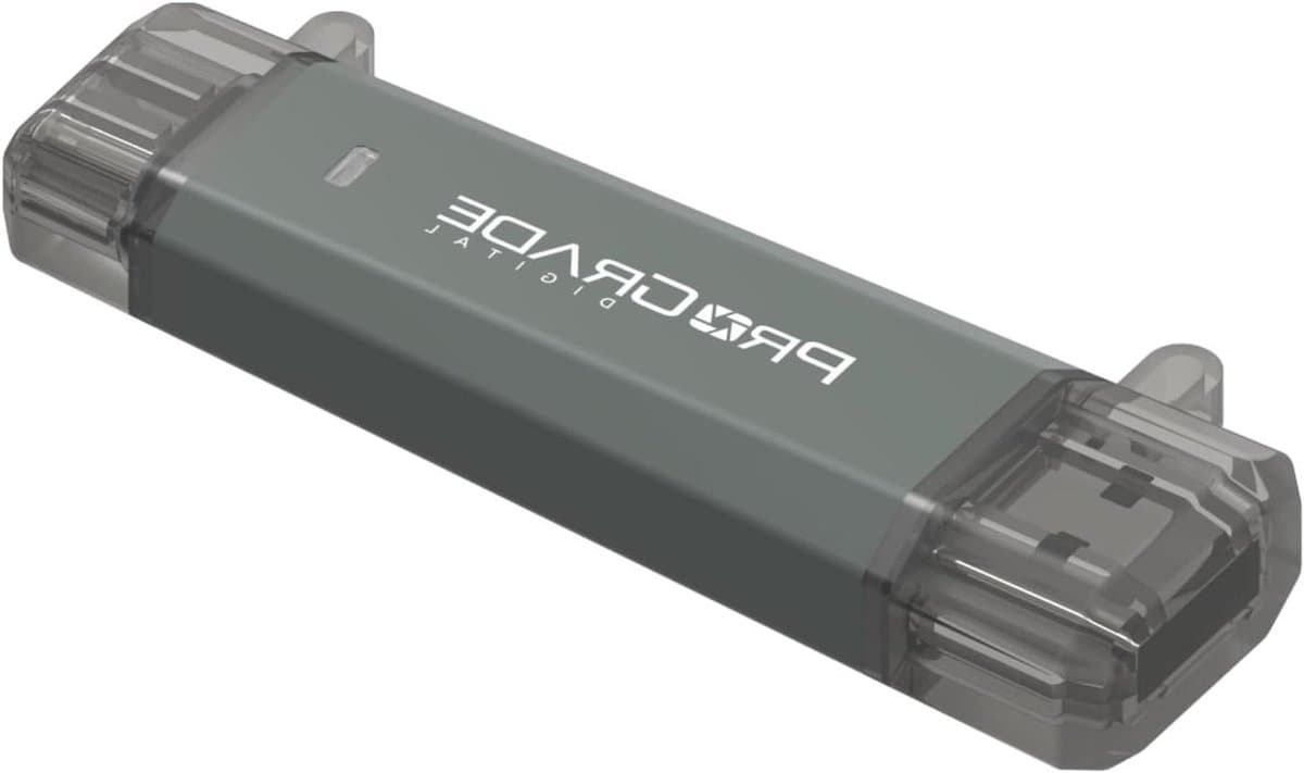 Externe SSD - Draagbare Opslag - Snelle Data Overdracht - IP65 Waterbestendig - 1TB - Grijs — afbeelding 1