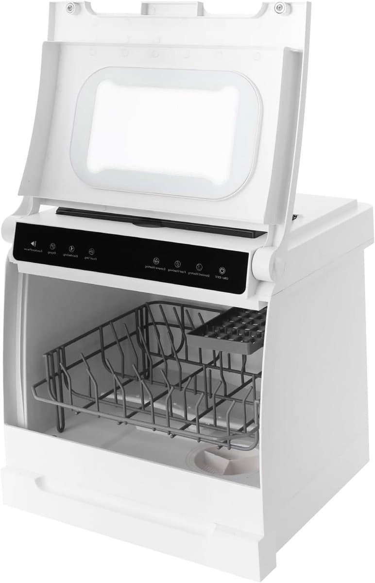 Mini Vaatwasser - Compacte Afwasser - Servies Reinigen - 360° Dubbele Sproeiharmen - 46 x 41 x 46 cm - Wit — afbeelding 1